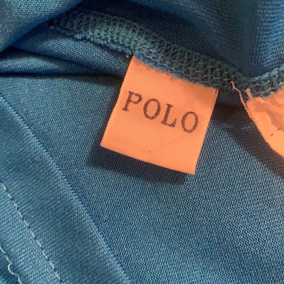 Men’s Blue Polo with White Logo Size Missing Please see Measurements - Picture 8 of 13